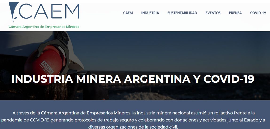La CAEM informa sobre las últimas novedades sobre COVID 19 relacionadas a la minería La CAEM informa sobre las últimas novedades sobre COVID 19 relacionadas a la minería