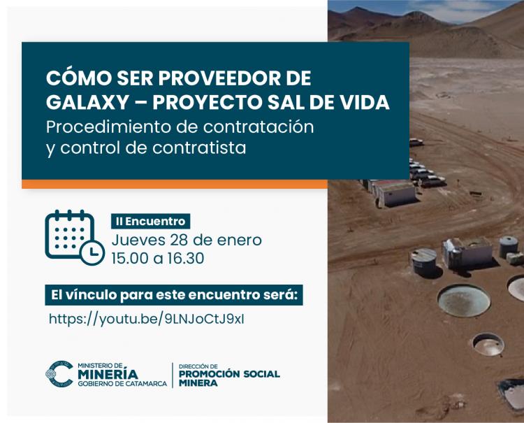Catamarca: Llega el segundo encuentro organizado por Galaxy para futuros proveedores mineros Catamarca: Llega el segundo encuentro organizado por Galaxy para futuros proveedores mineros