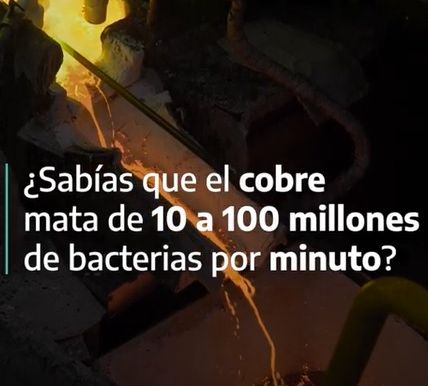 Desde el Ministerio de Desarrollo Productivo destacan las propiedades del cobre Desde el Ministerio de Desarrollo Productivo destacan las propiedades del cobre