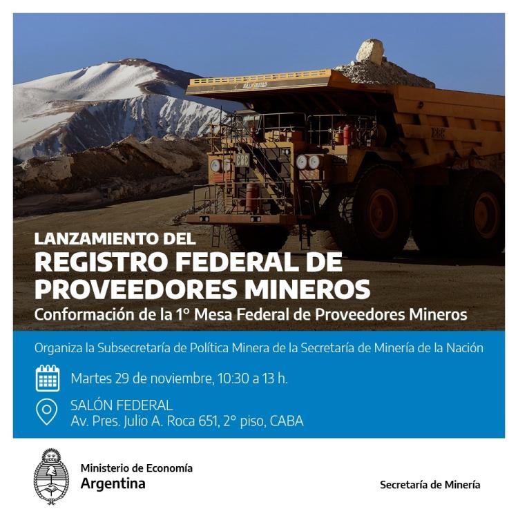 Crean el Registro Federal de Proveedores Mineros Crean el Registro Federal de Proveedores Mineros