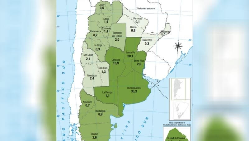Este es un mapa clave para el futuro del país: Córdoba genera el 15,9% de los dólares del país (Santiago del Estero, "un tapado") Este es un mapa clave para el futuro del país: Córdoba genera el 15,9% de los dólares del país (Santiago del Estero, "un tapado")