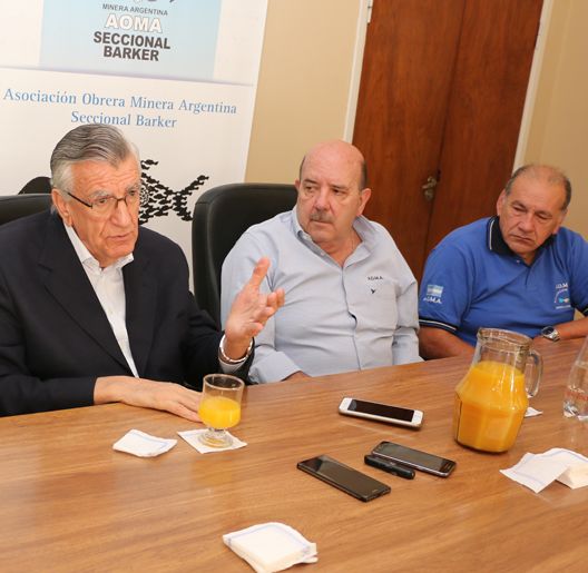 Gioja fue reconocido por trabajadores mineros