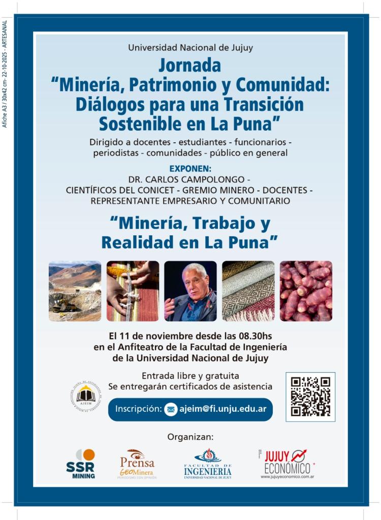 Jujuy:Campolongo da una conferencia de prensa sobre la Jornada Minería Patrimonio y Comunidad