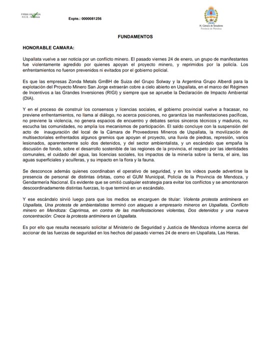 Mendoza: Una senadora solicitó un informe sobre los incidentes en Uspallata Mendoza: Una senadora solicitó un informe sobre los incidentes en Uspallata
