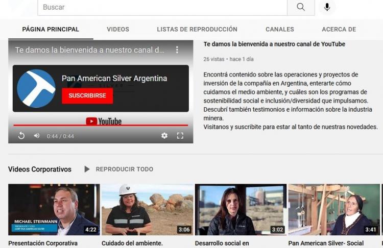 Pan American Silver Argentina ya cuenta con su canal de Youtube Pan American Silver Argentina ya cuenta con su canal de Youtube